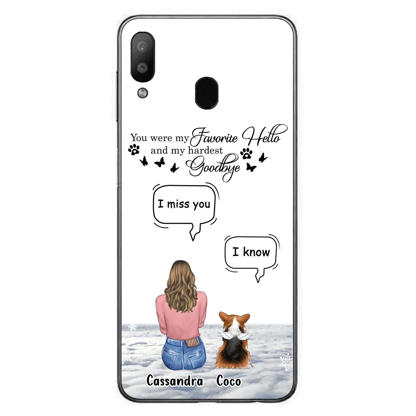 Personalized Pet Phone Case - Up to 4 Pets - Gift Idea For Couple/Dog/Cat Lover - You Were My Favorite Hello And My Hardest Goodbye - Case For iPhone/Samsung