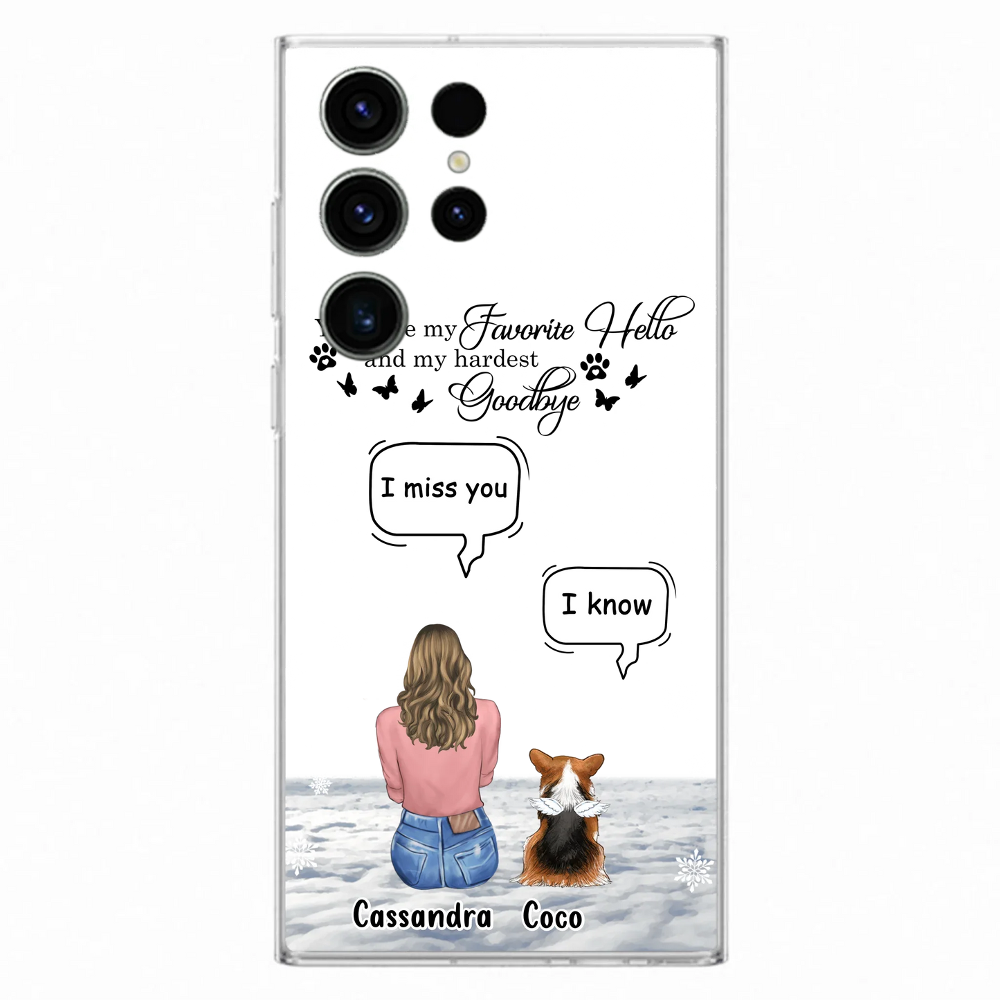 Personalized Pet Phone Case - Up to 4 Pets - Gift Idea For Couple/Dog/Cat Lover - You Were My Favorite Hello And My Hardest Goodbye - Case For iPhone/Samsung