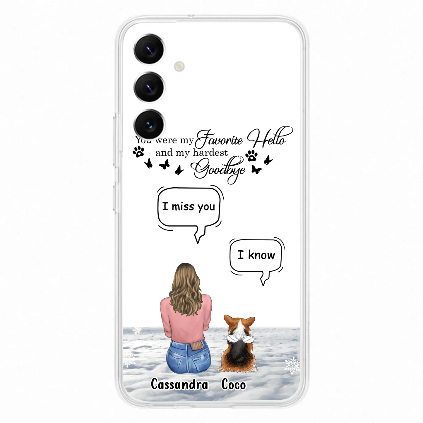 Personalized Pet Phone Case - Up to 4 Pets - Gift Idea For Couple/Dog/Cat Lover - You Were My Favorite Hello And My Hardest Goodbye - Case For iPhone/Samsung