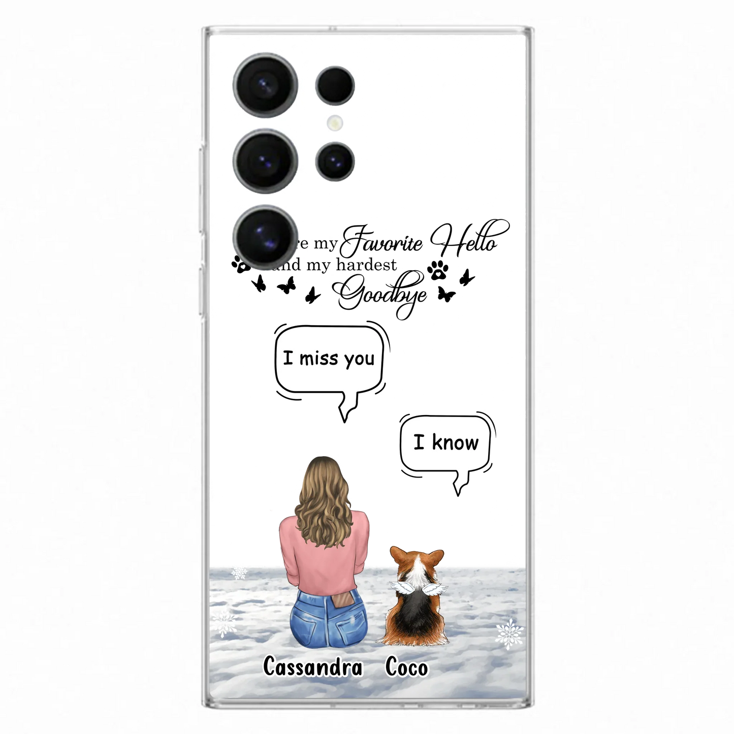 Personalized Pet Phone Case - Up to 4 Pets - Gift Idea For Couple/Dog/Cat Lover - You Were My Favorite Hello And My Hardest Goodbye - Case For iPhone/Samsung