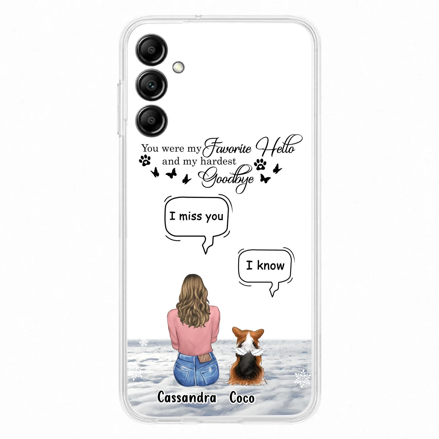 Personalized Pet Phone Case - Up to 4 Pets - Gift Idea For Couple/Dog/Cat Lover - You Were My Favorite Hello And My Hardest Goodbye - Case For iPhone/Samsung