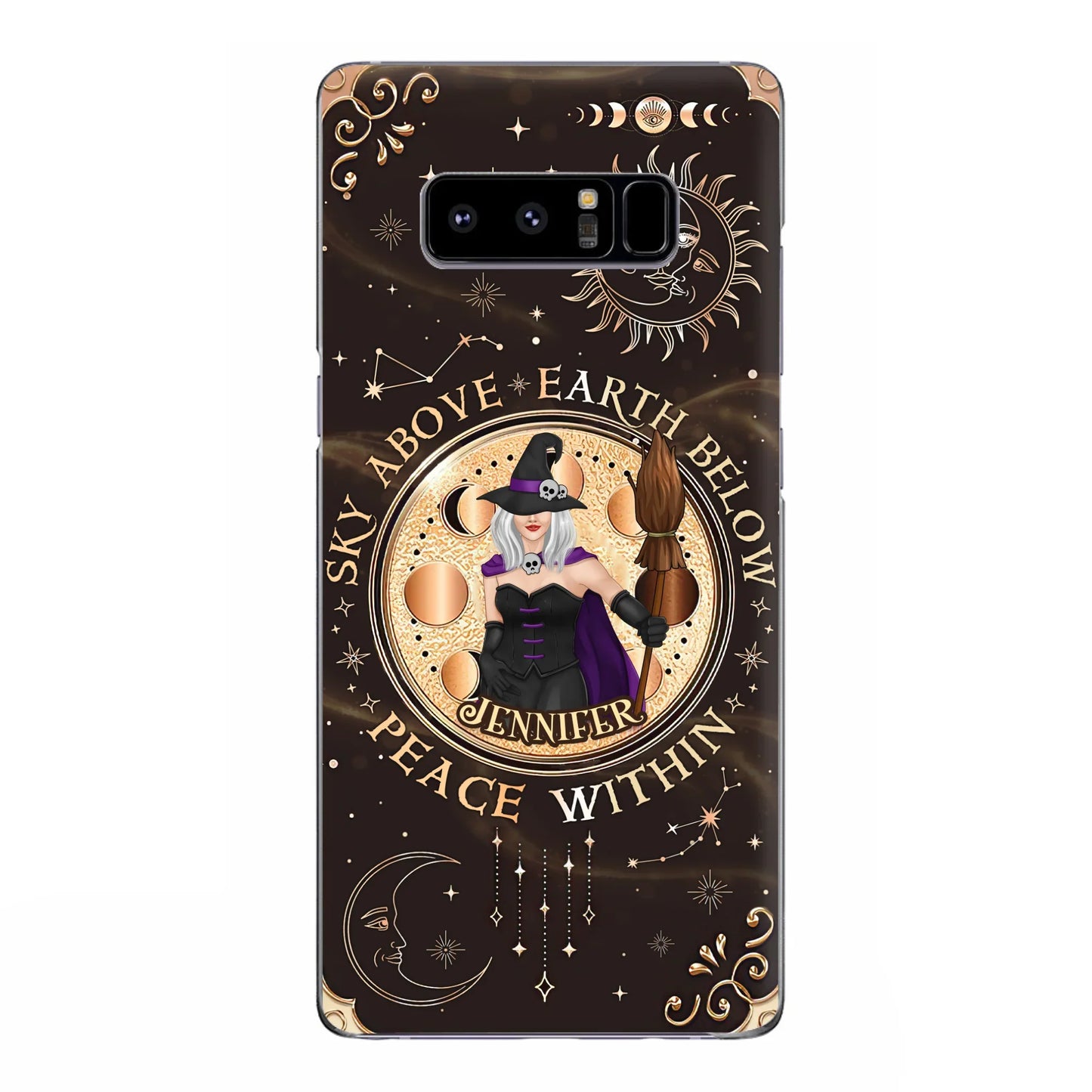 Custom Personalized Witch Phone Case - Halloween Gift Idea For Girl - Wiccan Decor/Pagan Decor - As Above So Below - Cases For iPhone And Samsung