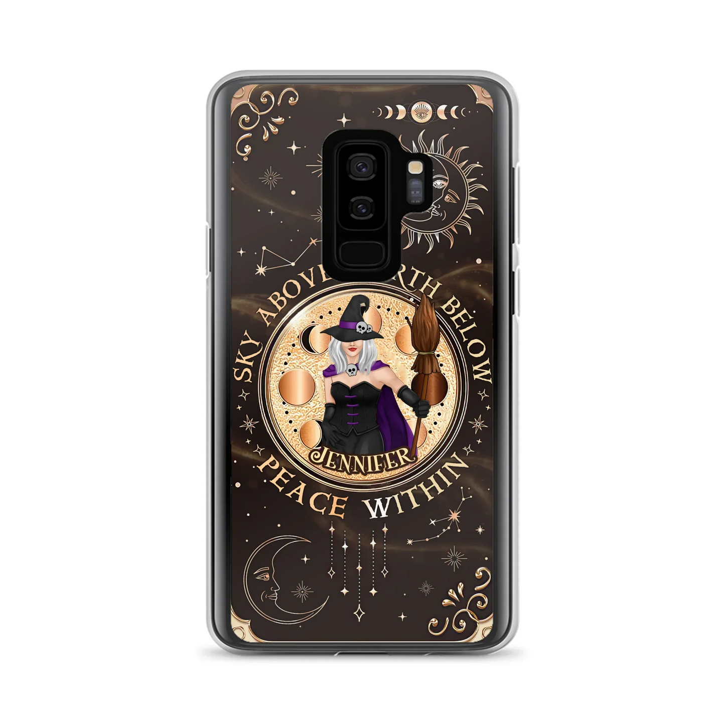 Custom Personalized Witch Phone Case - Halloween Gift Idea For Girl - Wiccan Decor/Pagan Decor - As Above So Below - Cases For iPhone And Samsung