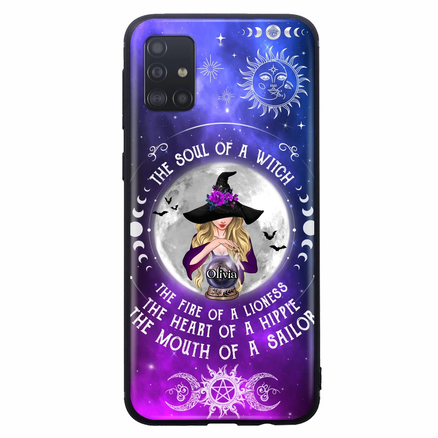 Personalized Witch Phone Case - Halloween Gift Idea For Witch Lovers - The Soul Of A Witch - Case For iPhone/Samsung