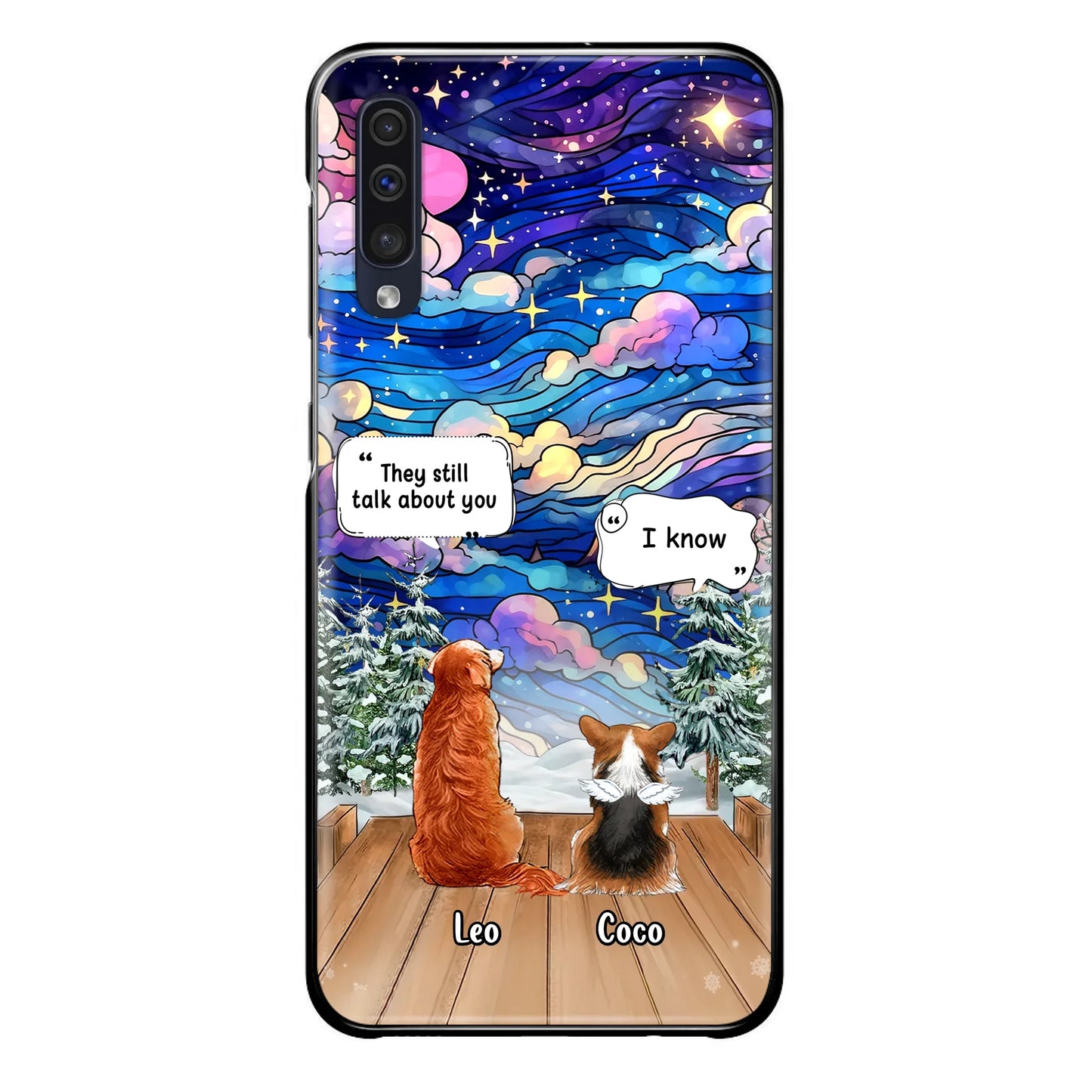 Personalized Dog Memorial Phone Case - Up to 4 Pets - Memorial Gift Idea For Dog/Cat/Rabbit Lovers - They Still Talk About You - Case For iPhone/Samsung