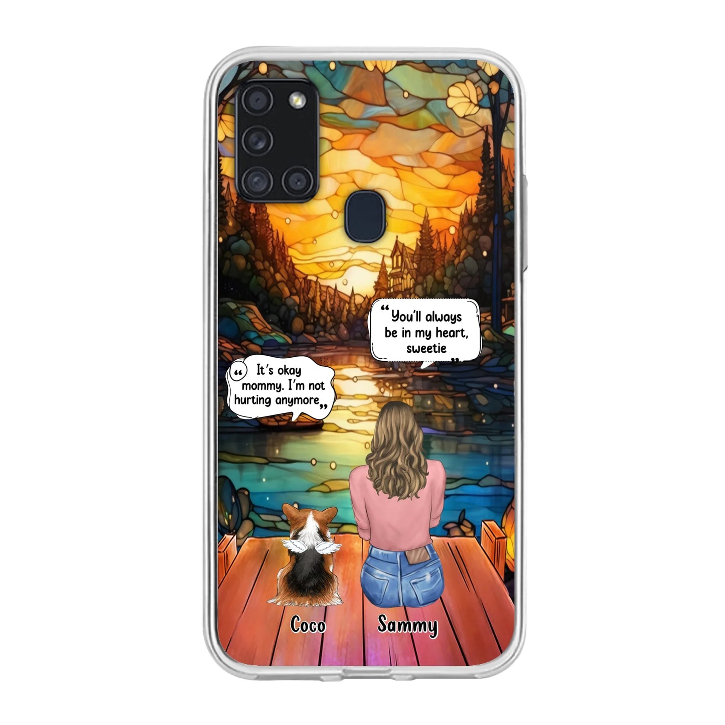 Personalized Memorial Pet Phone Case - Memorial Gift Idea For Dog/Cat/Rabbits Owners - You'll Always Be In My Heart, Sweetie - Case For iPhone/Samsung