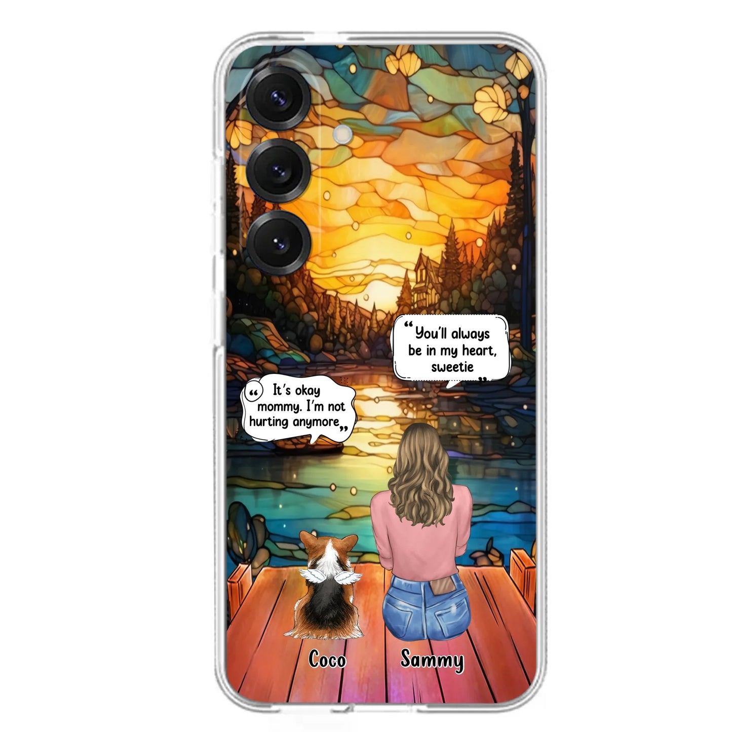 Personalized Memorial Pet Phone Case - Memorial Gift Idea For Dog/Cat/Rabbits Owners - You'll Always Be In My Heart, Sweetie - Case For iPhone/Samsung