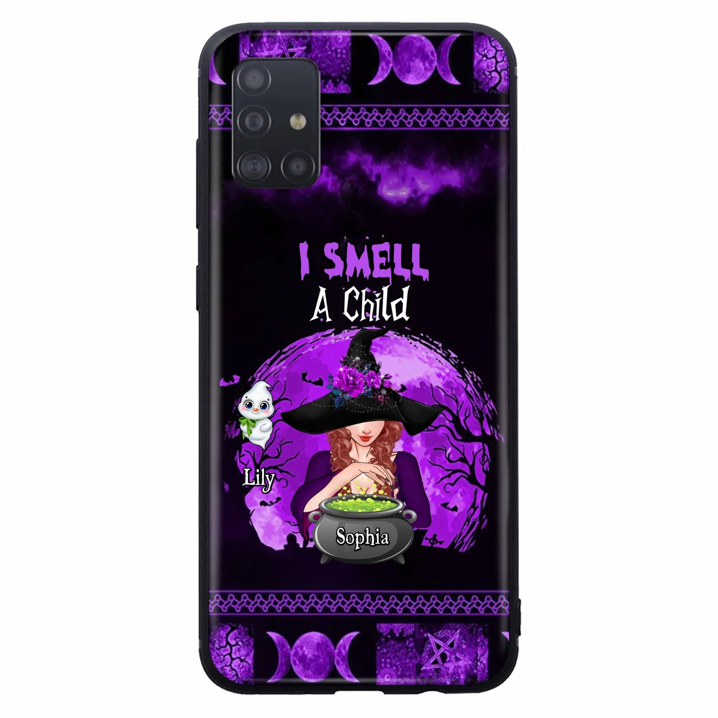 Personalized Witch Phone Case - Up to 10 Children - Halloween Gift Idea for Family - I Smell Children - Case for iPhone/Samsung
