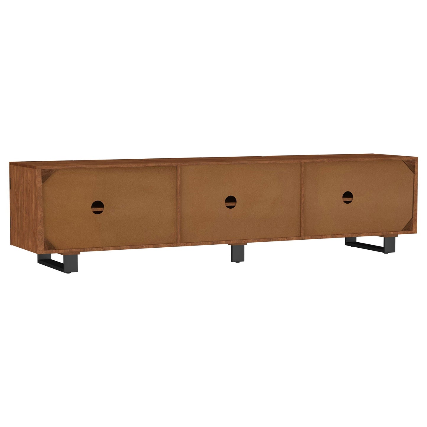 Harper - TV Stand Media Console With Curved Doors - Brown