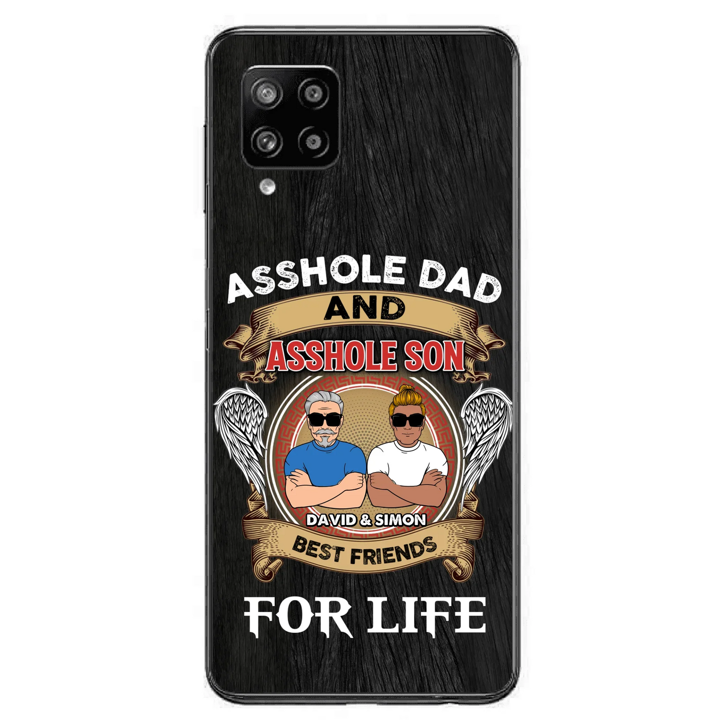 Custom Personalized Dad And Son Phone Case - Funny Gift Idea for Dad from Son - Asshole Dad And Asshole Son Best Friends For Life - Case for iPhone/Samsung