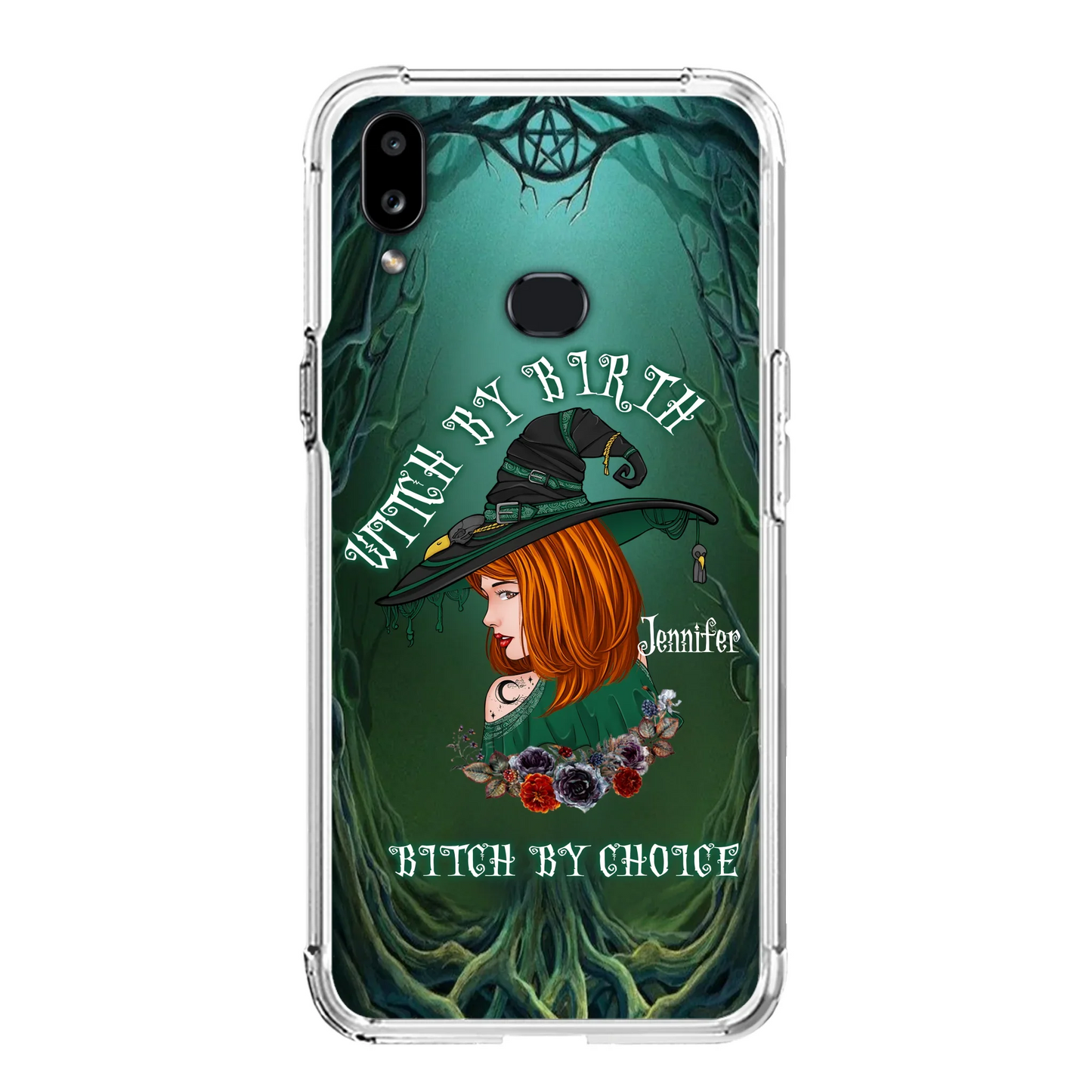 Custom Personalized Witch Phone Case - Gift Idea For Halloween - Witch By Birth Bitch By Choice - Case For iPhone/Samsung
