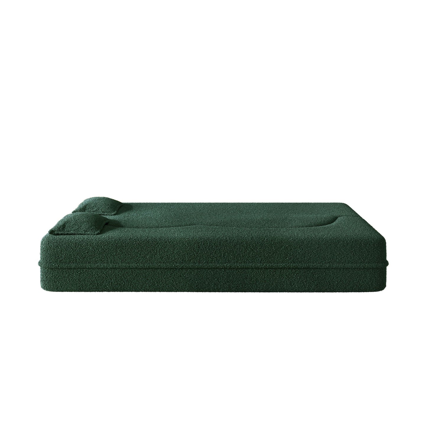 Modern Floor Sleeper Sofa Bed With 2 Pillows, Convertible Twin Size Folding Mattress For Living Room