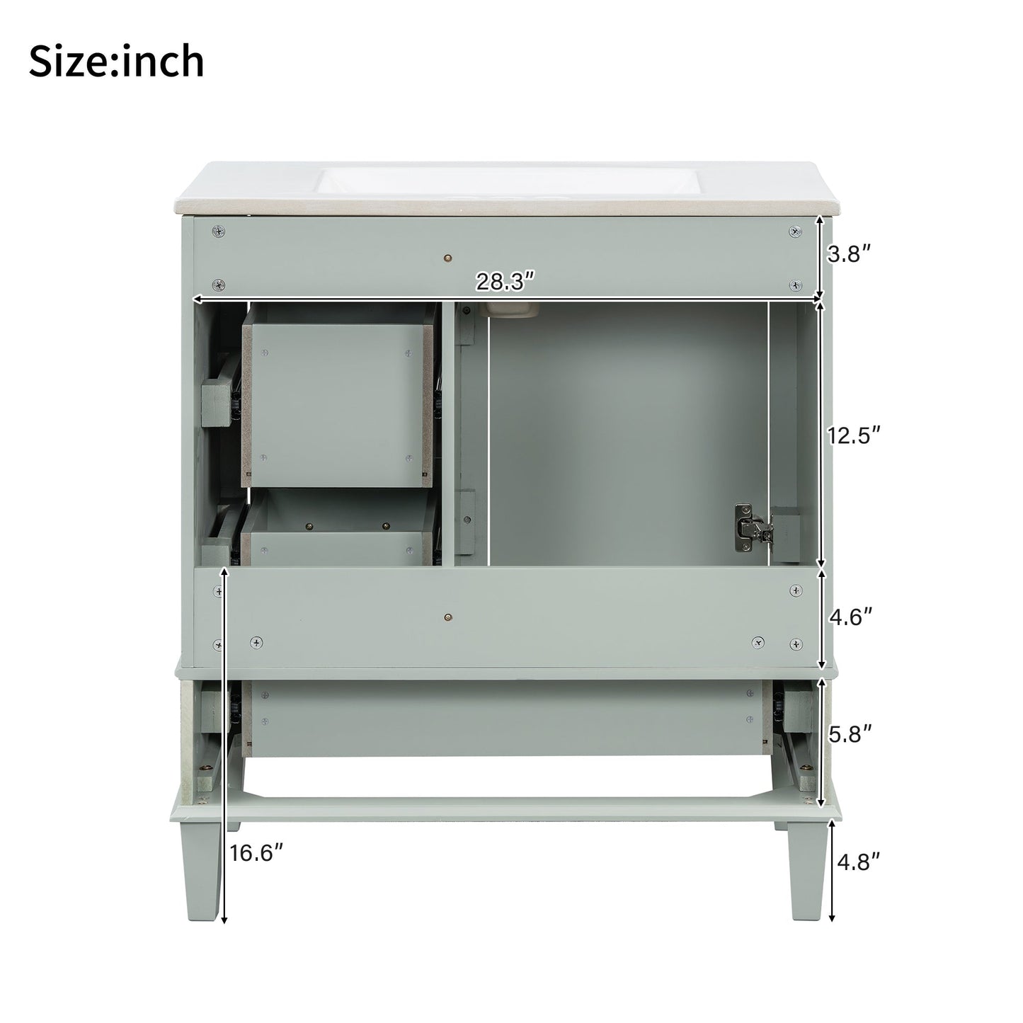 30" Bathroom Vanity with Sink Combo Set