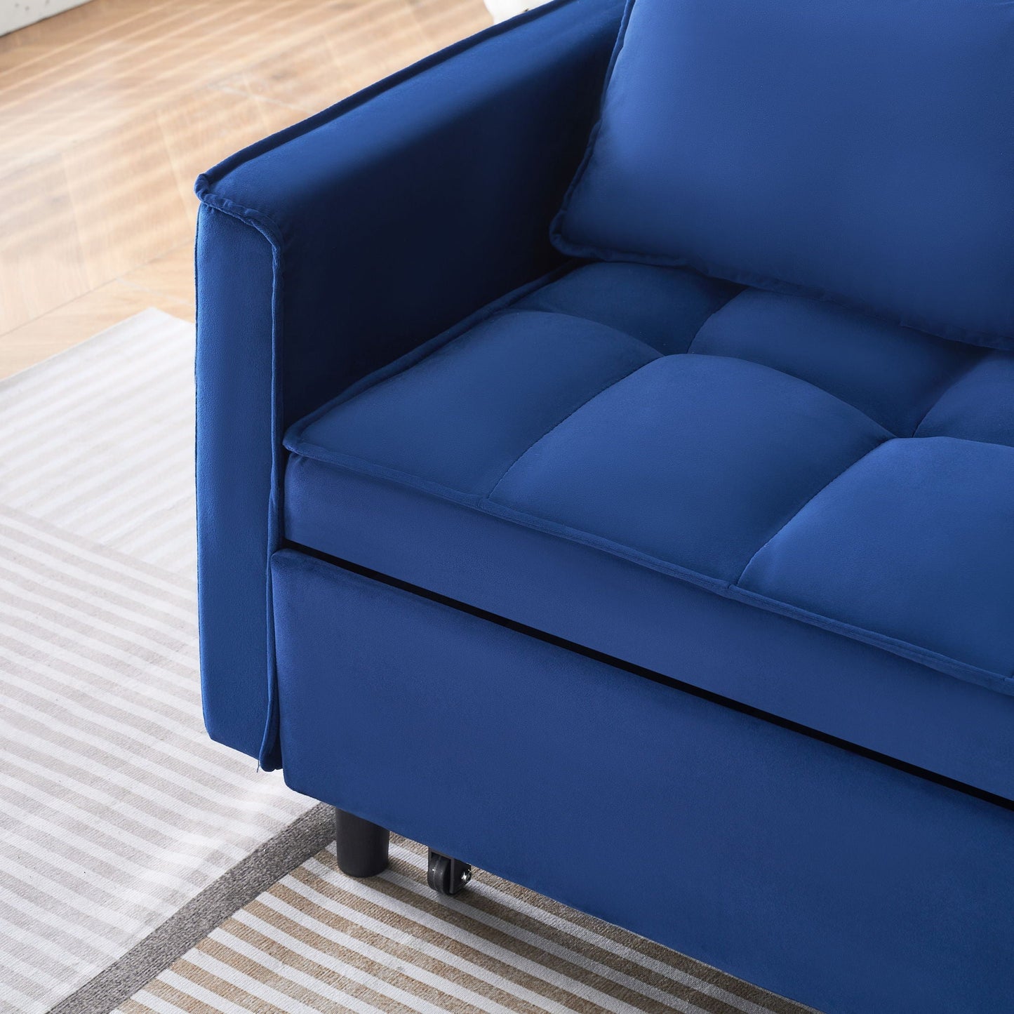 Sofa Bed With Pockets, 3 In 1 Convertible For Living Room