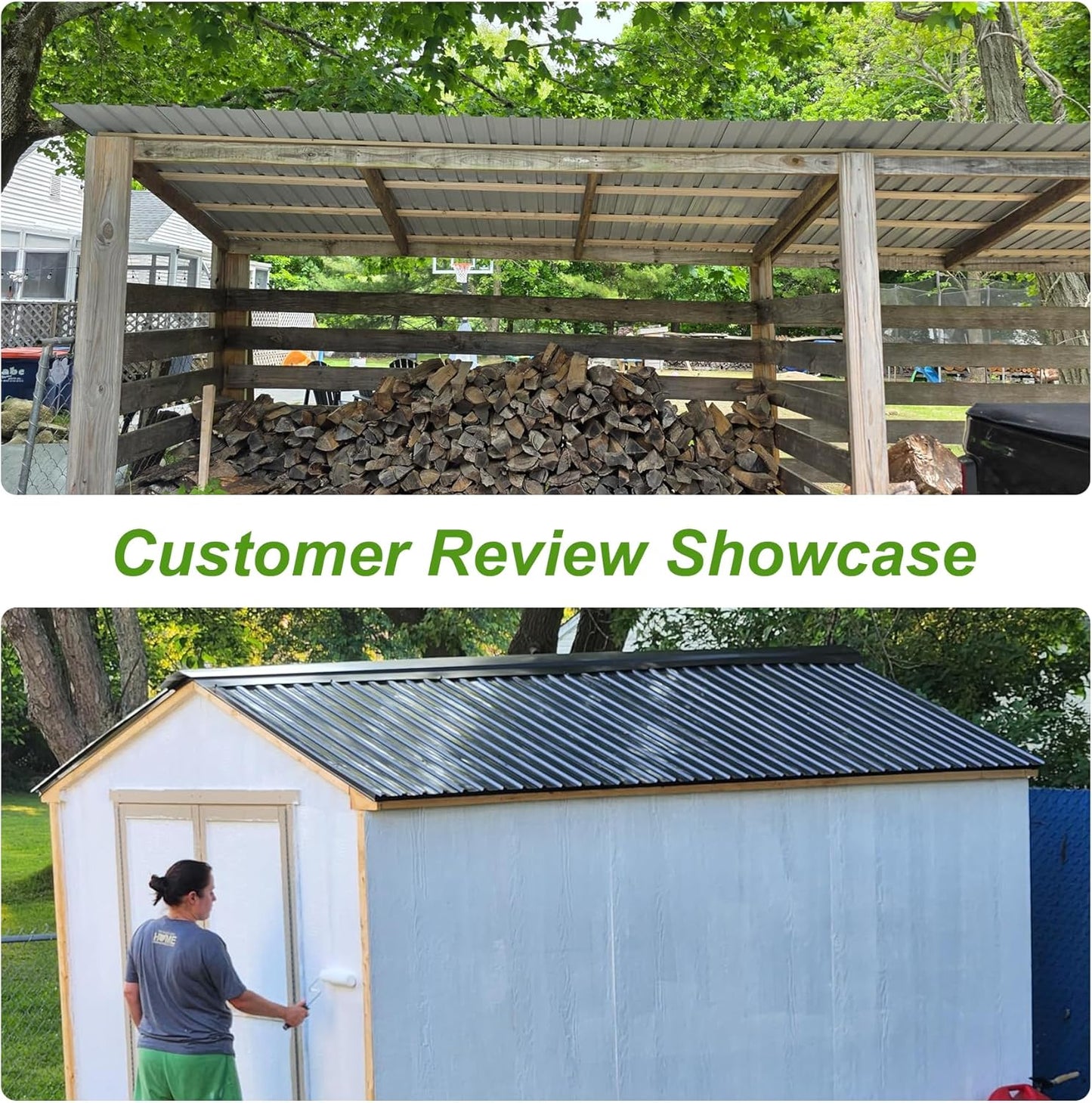 20PCS Metal Roofing Panels - Corrugated Galvanized Roof Panels