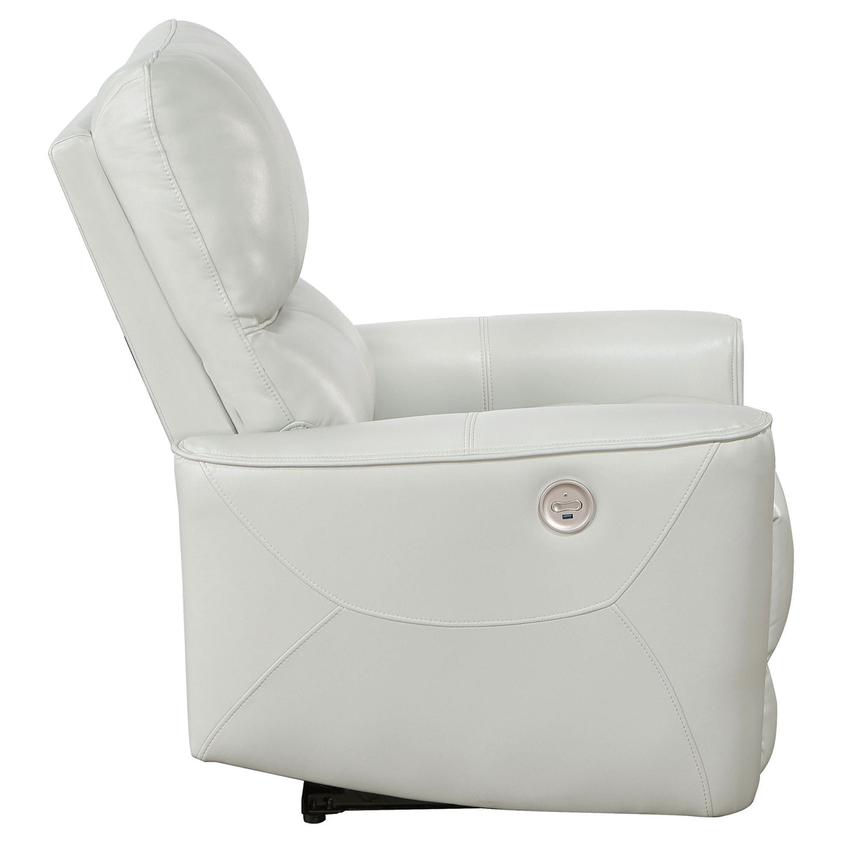 Dove Upholstered Power Recliner Chair With Smooth Power Recline And USB Charging - Gray