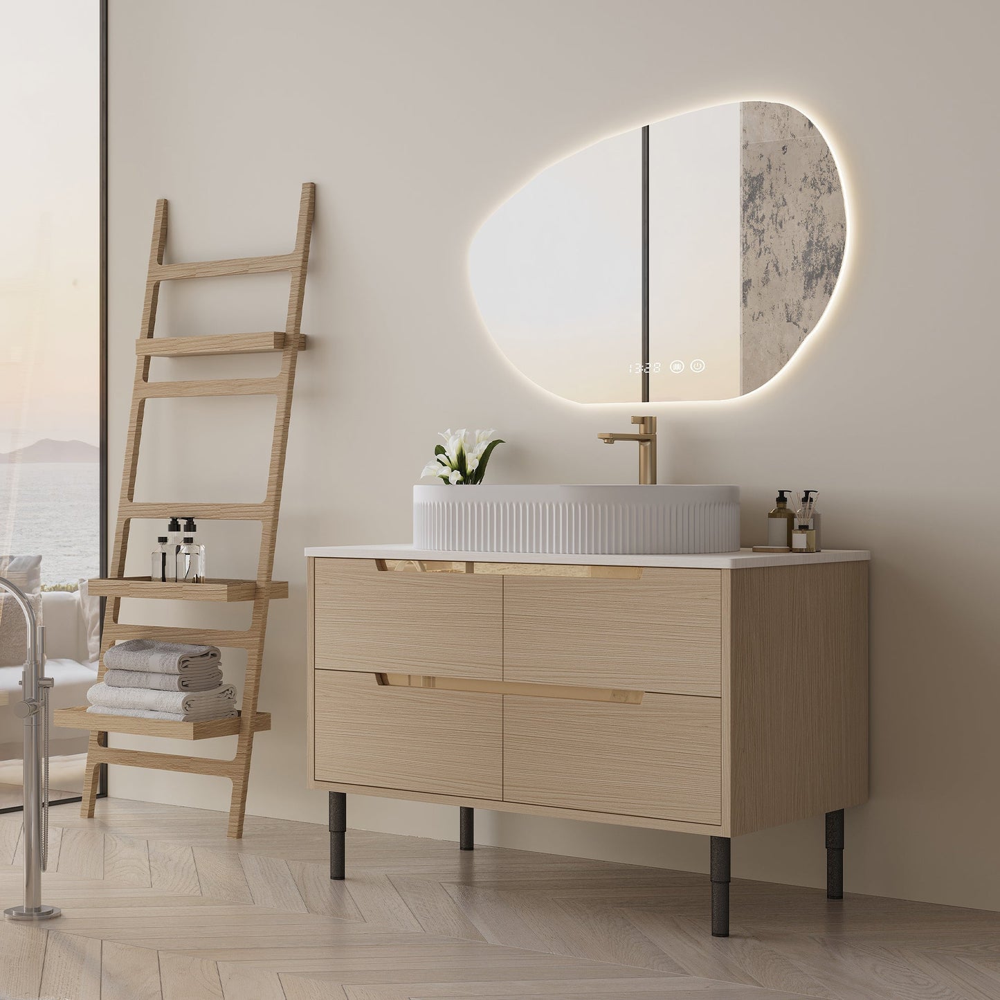 36 Inch Bathroom Vanity with Ceramic Sink