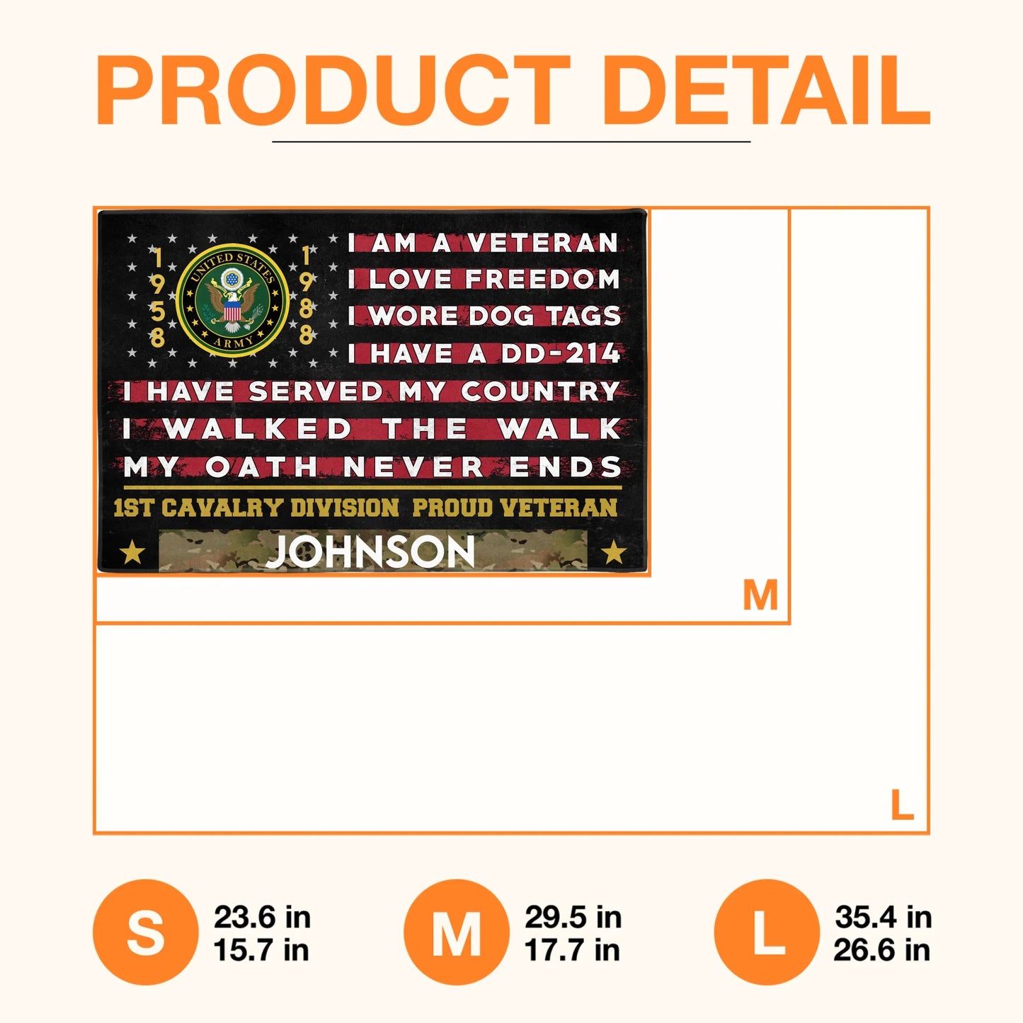 Personalized Veteran Doormat - Gift Idea For Veteran - I Am A Veteran I Love Freedom