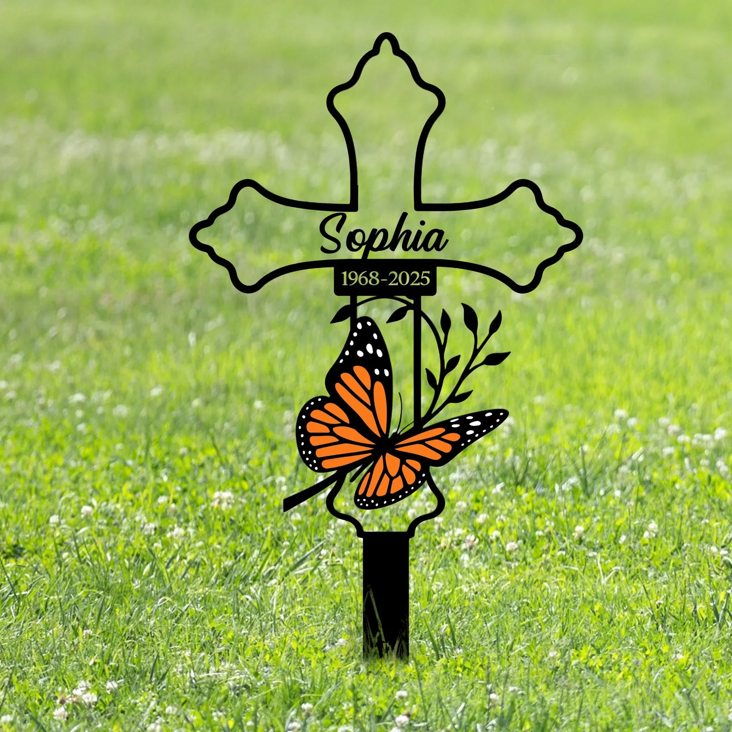 Personalized Memorial Holy Cross Metal Sign - Memorial Gift Idea