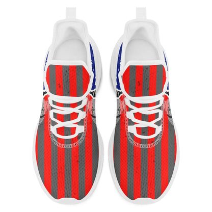 Personalized America Flag Sneakers, Custom Eagle, Star Print Shoes, Breathable and Comfortable Unisex Patriotic Shoes