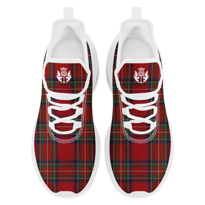 Personalized Scottish Design Sneakers, Custom Vintage Plaid Breathable Shoes, Unisex Scottish-Inspired Footwear