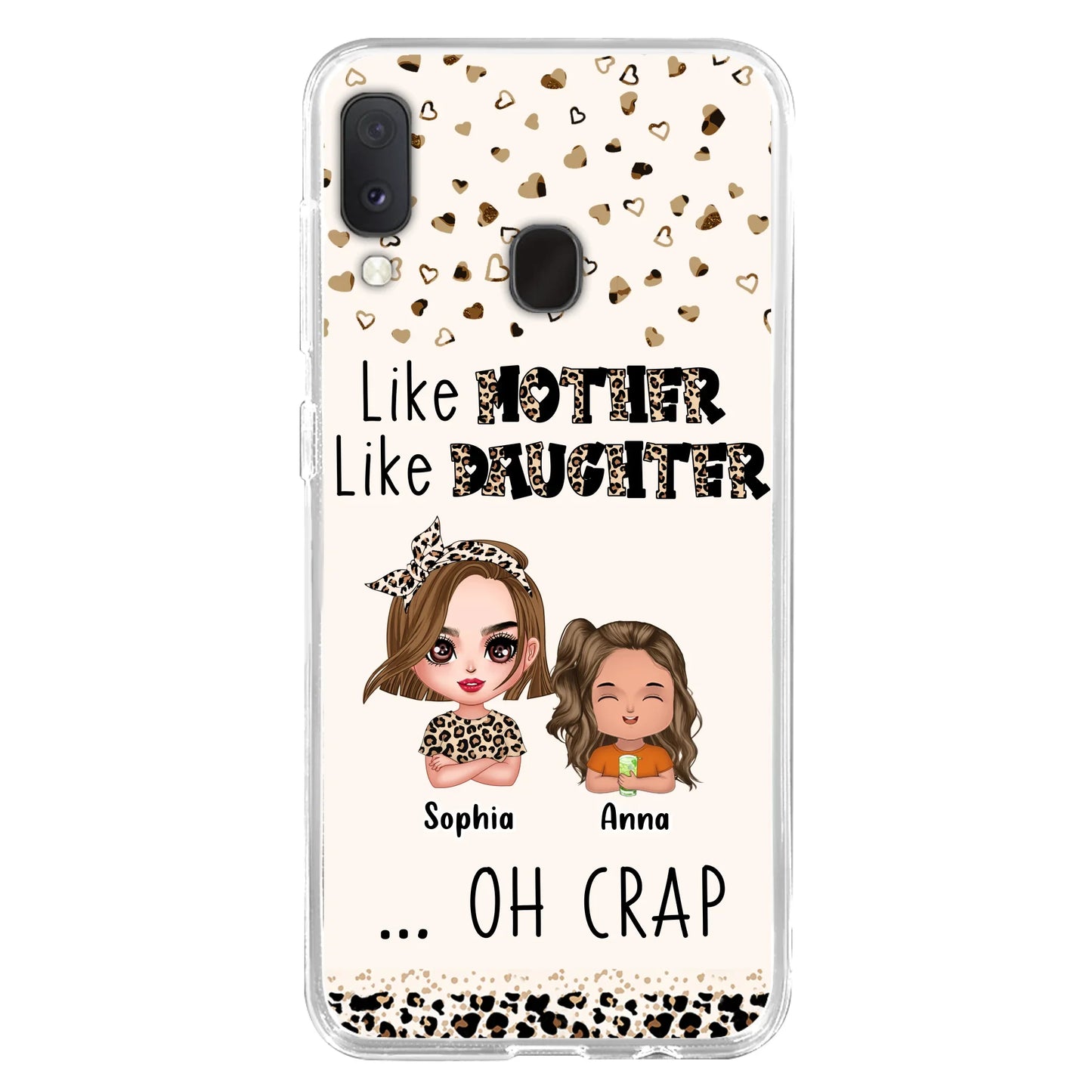 Custom Personalized Mother Phone Case - Mom With Upto 7 Children - Mother's Day Gift To Mom - Like Mother Like Daughter - Case For iPhone And Samsung