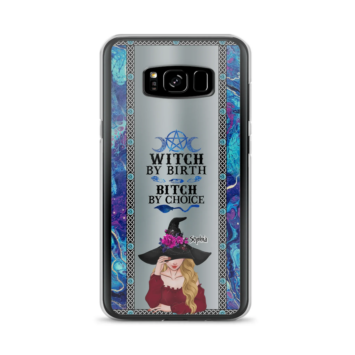 Custom Personalized Witch Phone Case for iPhone and Samsung - Gift Idea For Halloween - Witch By Birth, Bitch By Choice