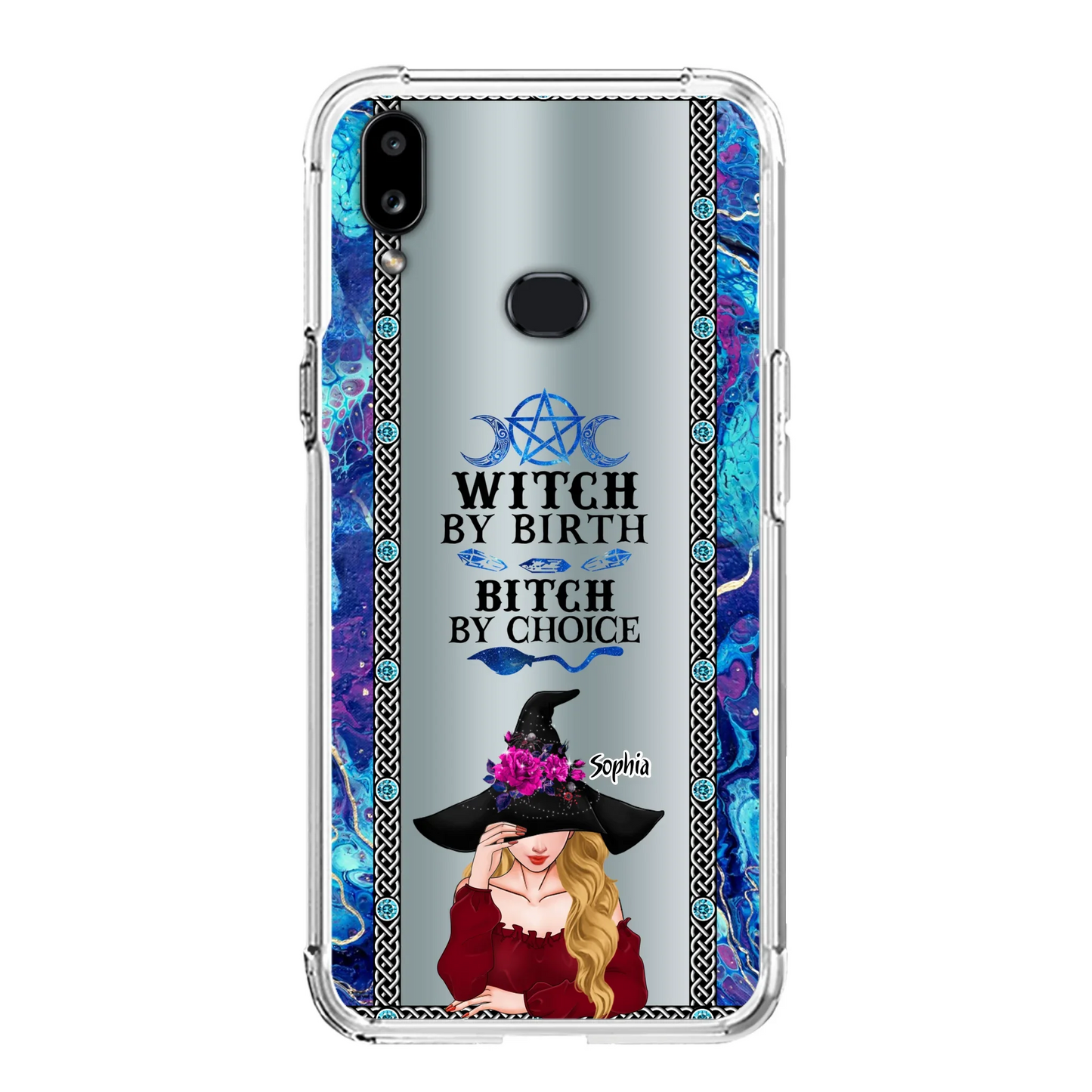 Custom Personalized Witch Phone Case for iPhone and Samsung - Gift Idea For Halloween - Witch By Birth, Bitch By Choice