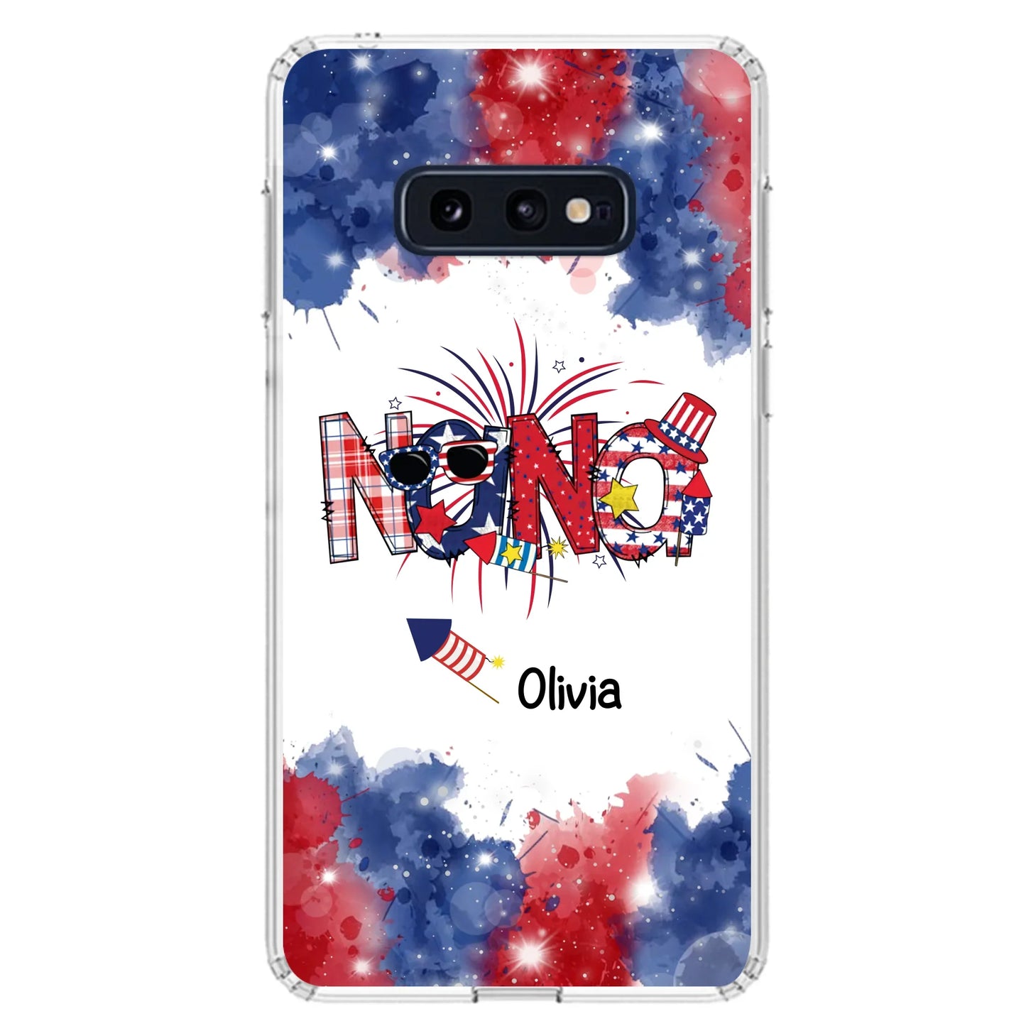 Custom Personalized Grandma Phone Case - 4th of July Mimi Phone Case With Child Names - Up To 10 Children - Gift Idea For Grandma - Cases For Iphone And Samsung