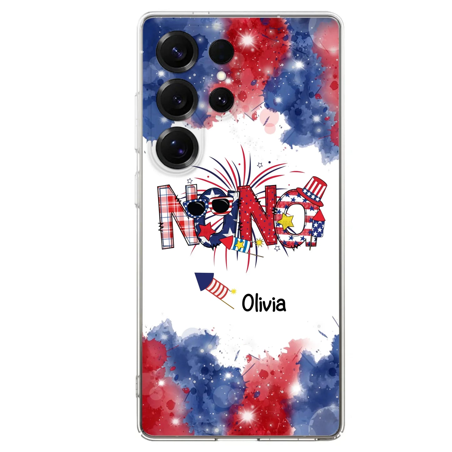 Custom Personalized Grandma Phone Case - 4th of July Mimi Phone Case With Child Names - Up To 10 Children - Gift Idea For Grandma - Cases For Iphone And Samsung