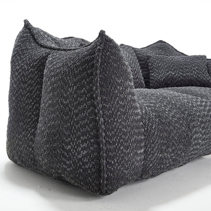 Comfortable Dual Beanbag Chair With High Resilience Foam Core For 2 People