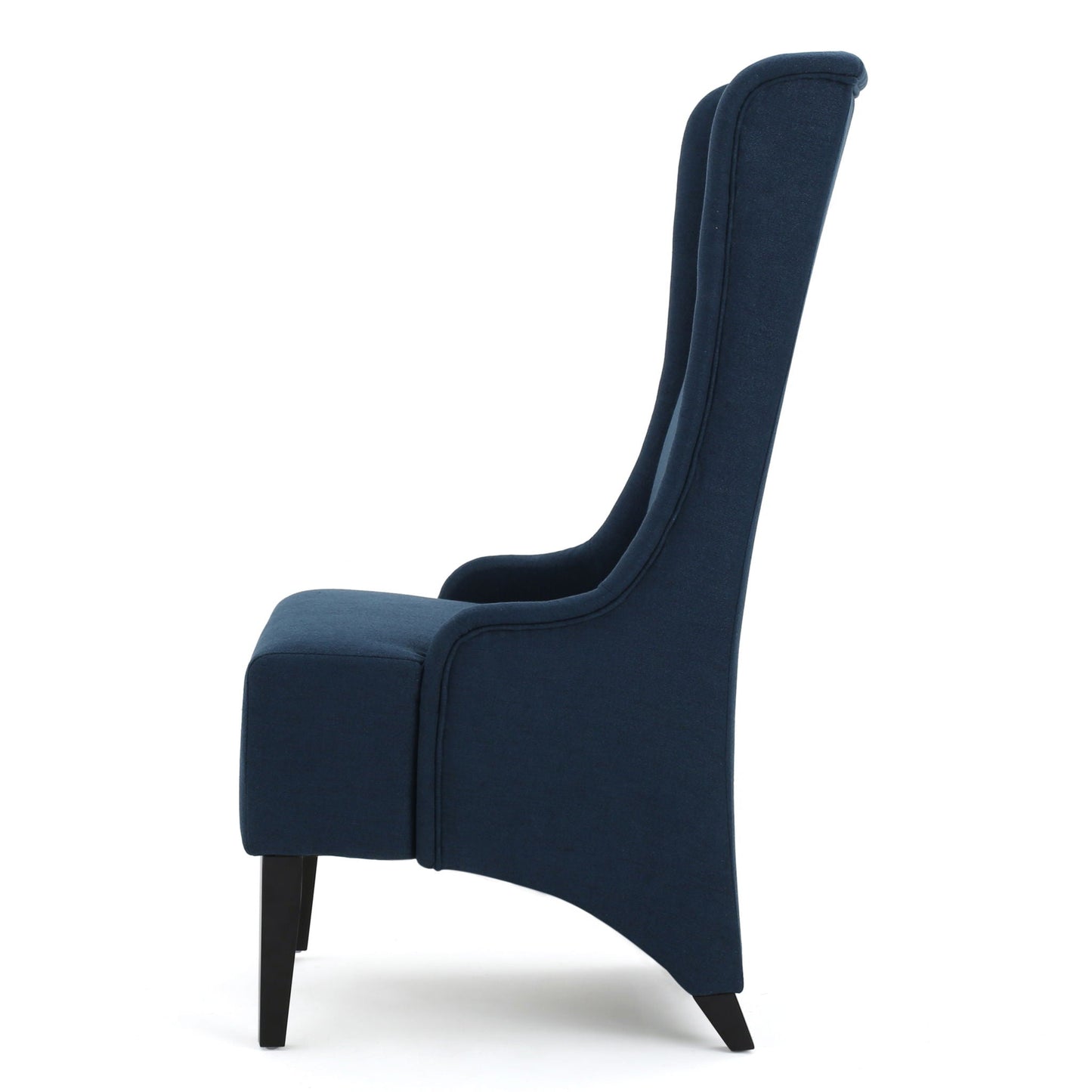 Alight Upholstered Dining Chair With High Back And Birch Wood Legs