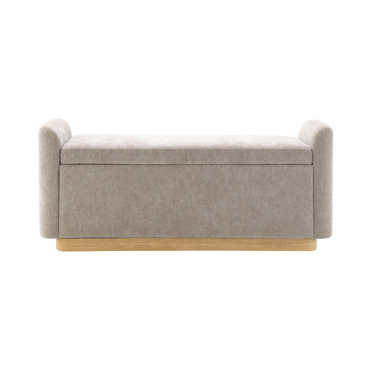 Upholstered Storage Bench With Safety Hinge