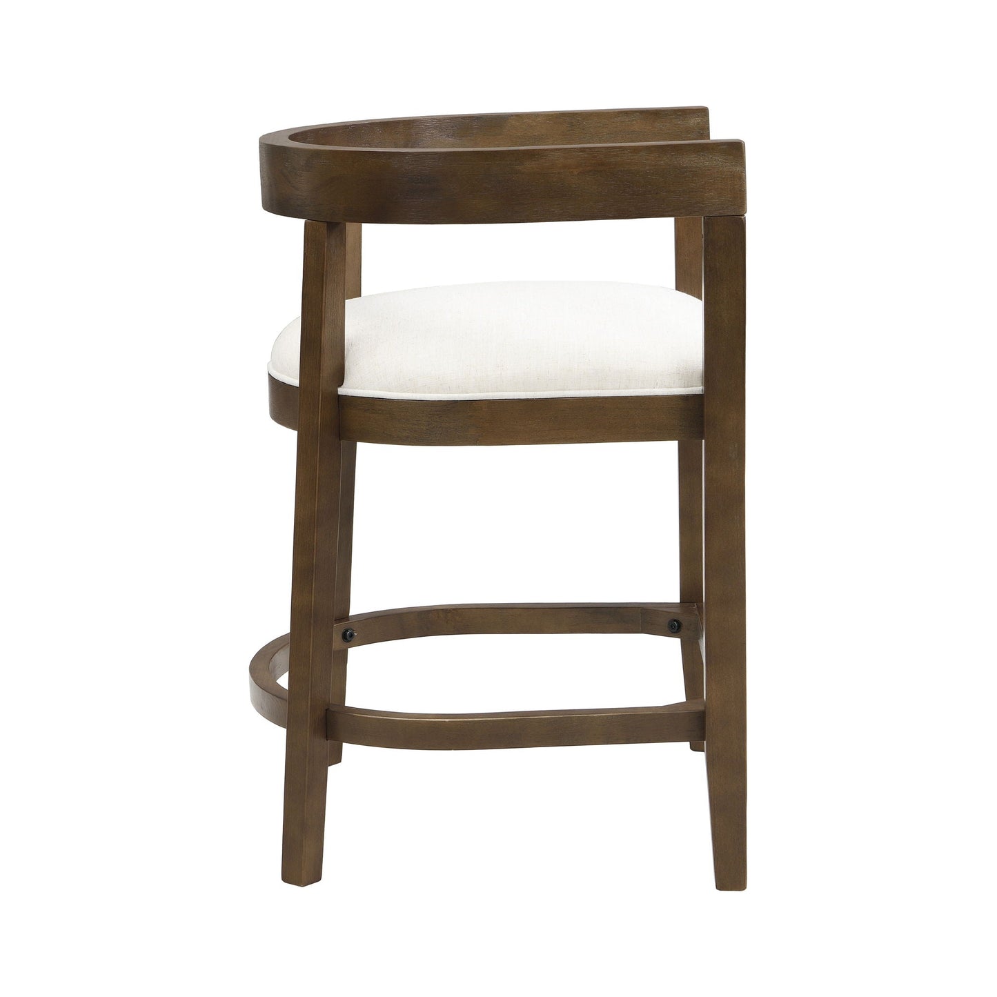 Modern Rubberwood Counter Stool Set With Upholstered Seats