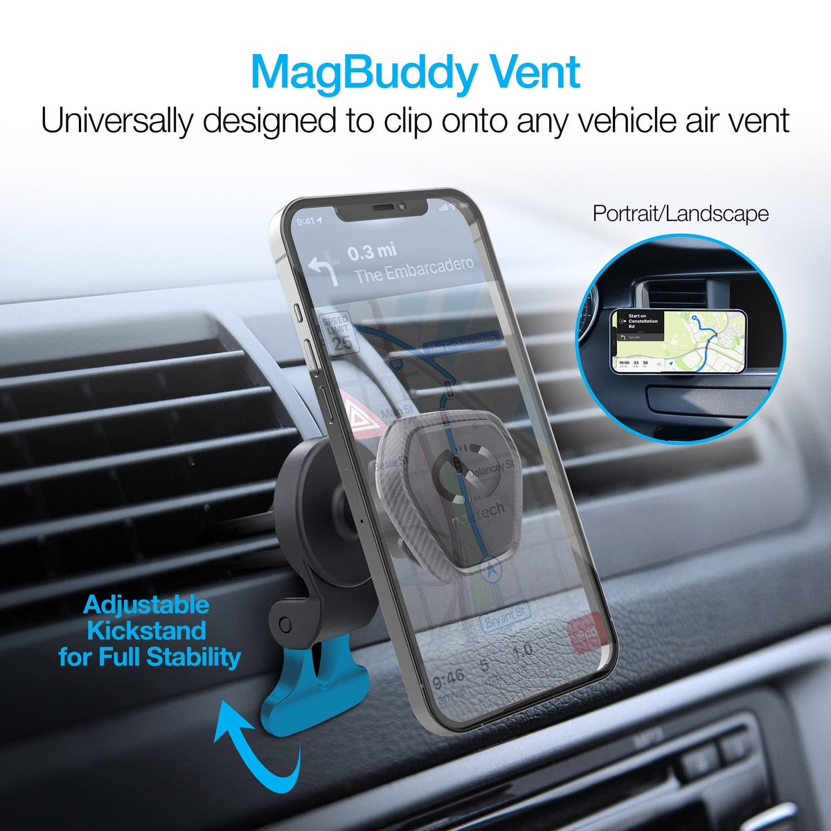 Naztech MagBuddy Elite Hands-Free Vent Mount