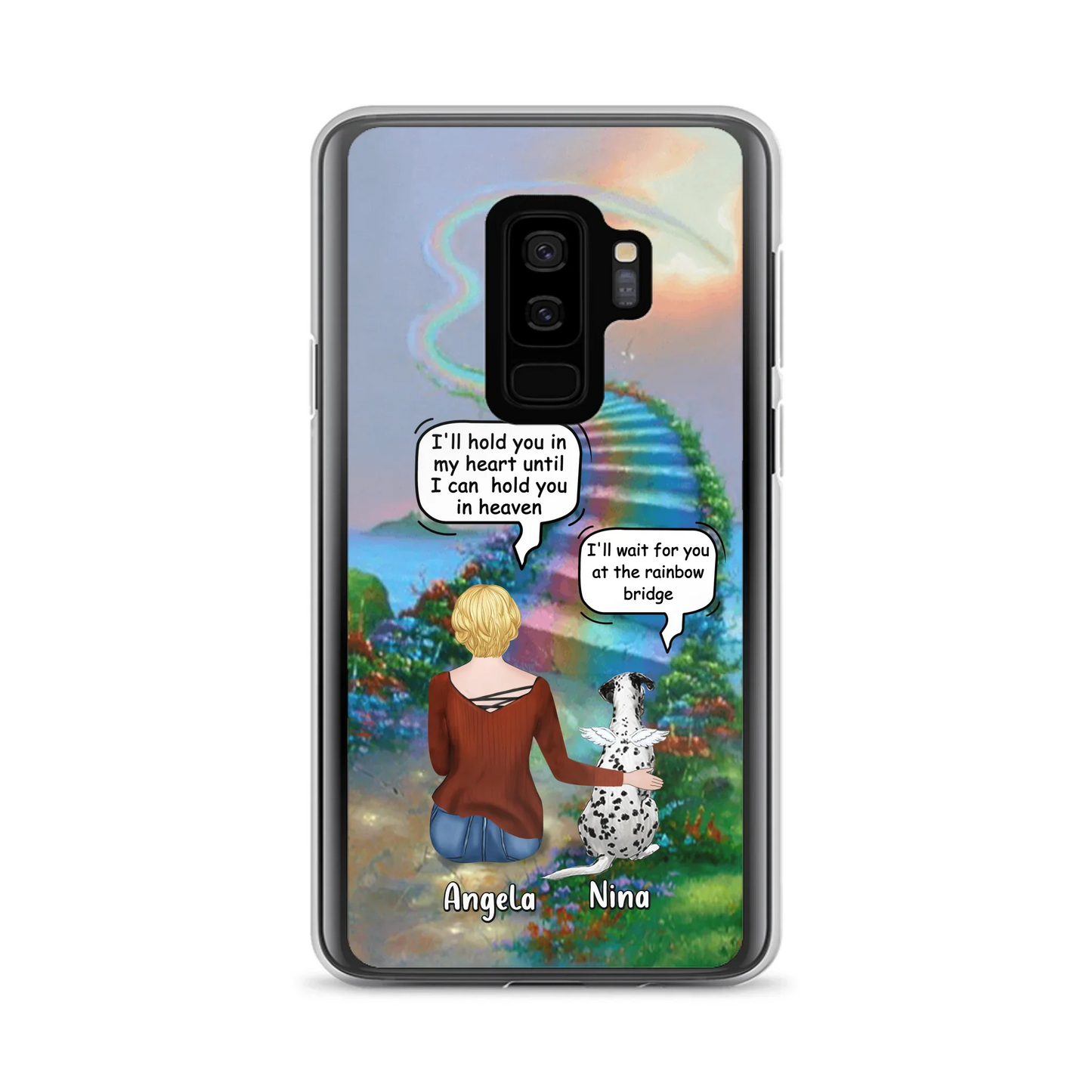 Custom Personalized Memorial Dog Phone Case - Upto 4 Dogs - Memorial Gift For Dog Lovers - Case For iPhone/Samsung