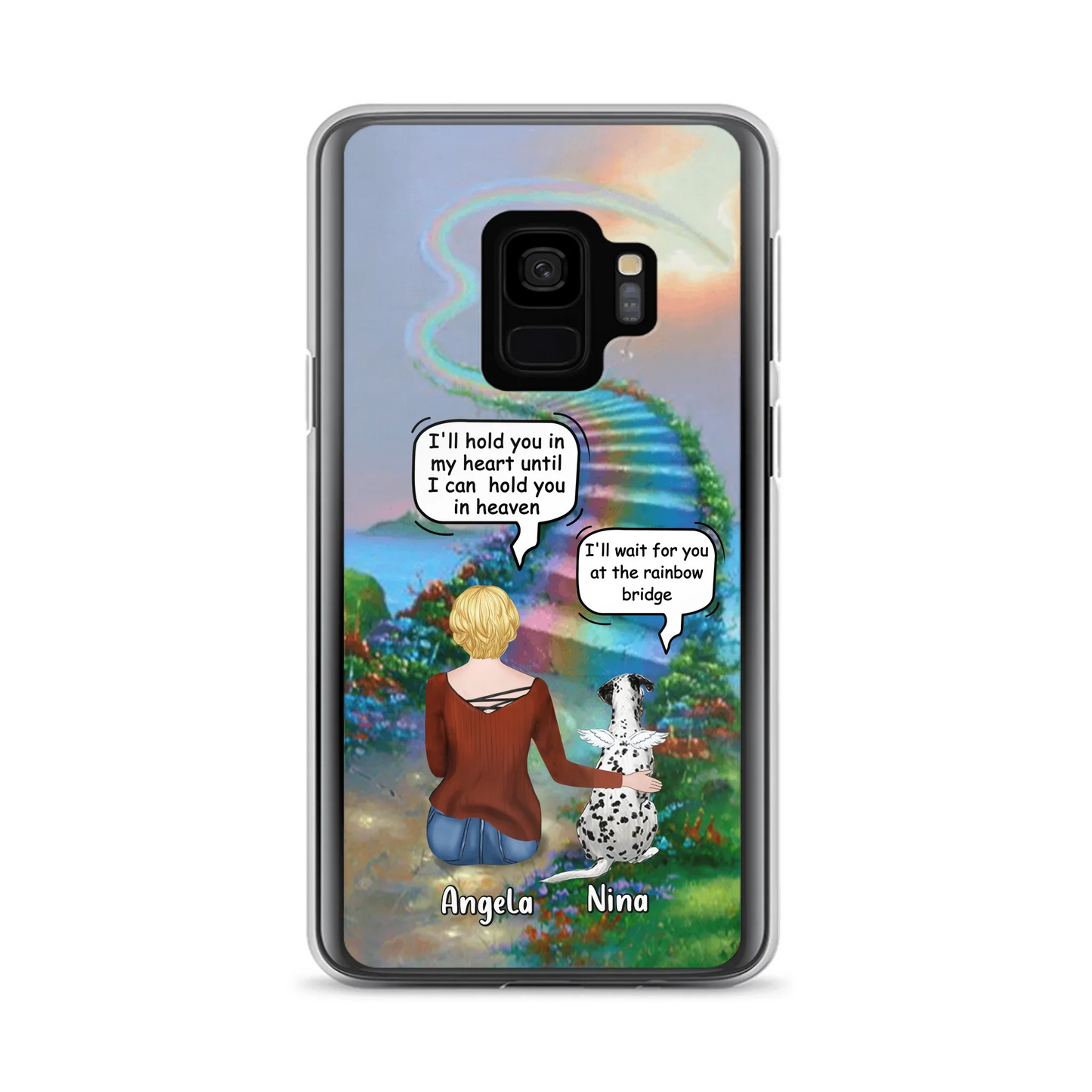 Custom Personalized Memorial Dog Phone Case - Upto 4 Dogs - Memorial Gift For Dog Lovers - Case For iPhone/Samsung