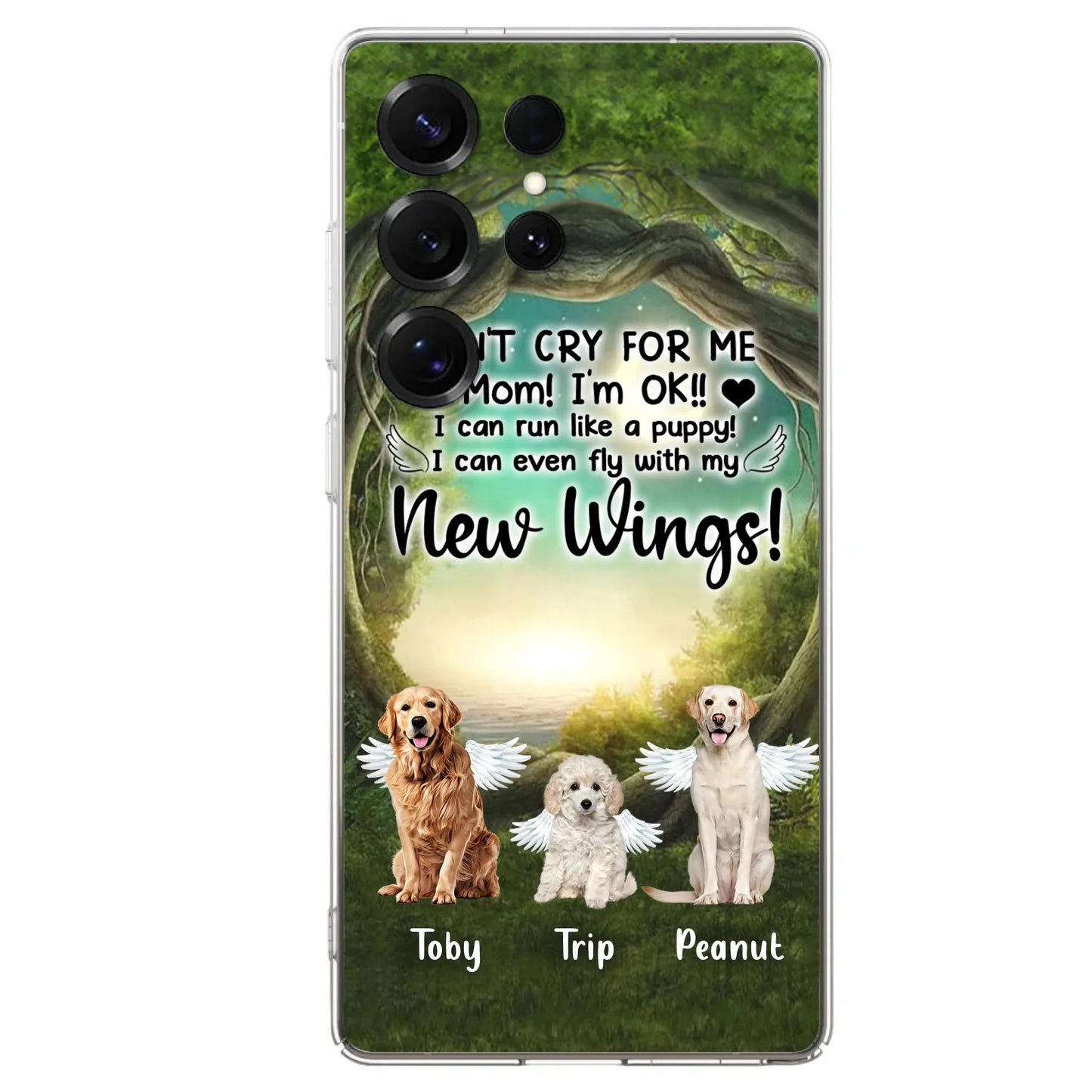 Custom Personalized Dog Phone Case - Best Gift For Dog Lovers - Don'n Cry For Me Mom ! I'm Ok
