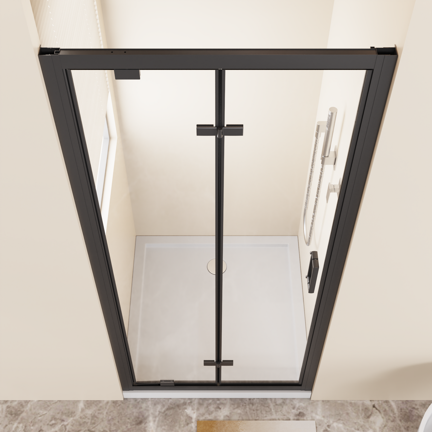Framed Bi-fold Pivot Shower Door 32"x72"