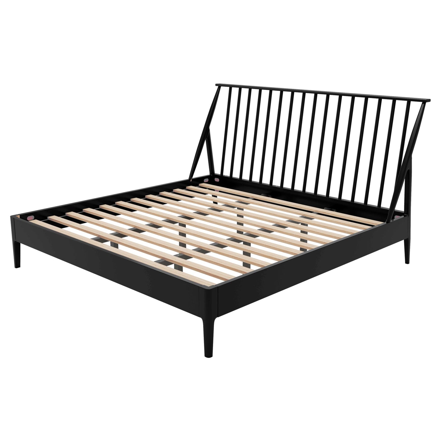 Bohemian Platform Bed With Tall Headboard