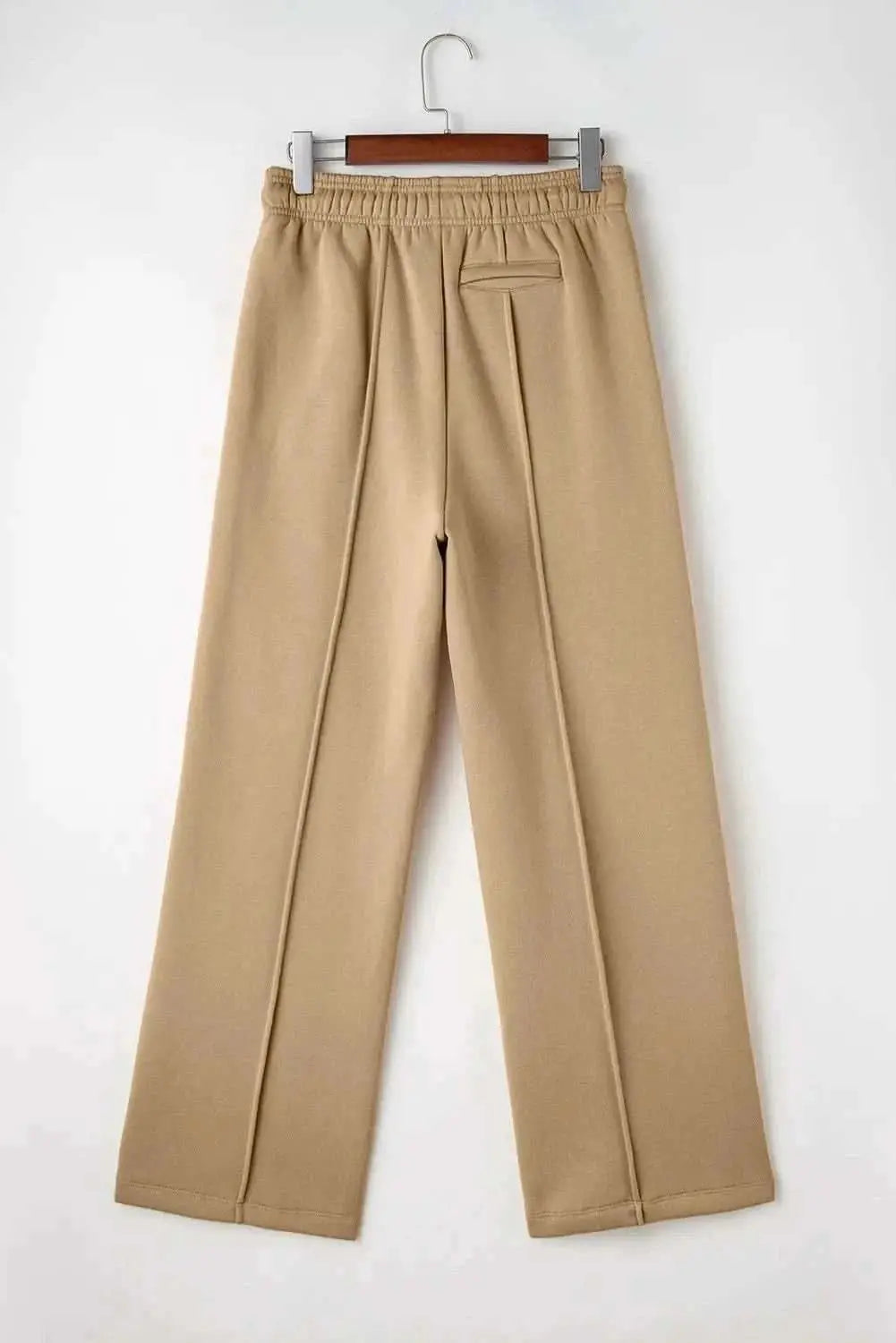 Trendsi Wide Leg Trousers Women's Casual Drawstring Pocketed Pants Comfortable Fit