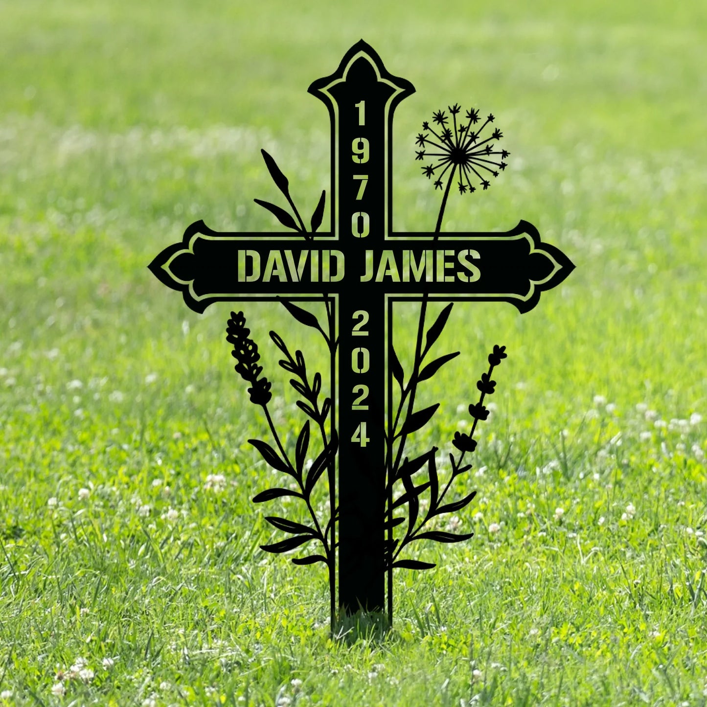 Personalized Memorial Black Metal Sign - Memorial Gift Idea For Family Member