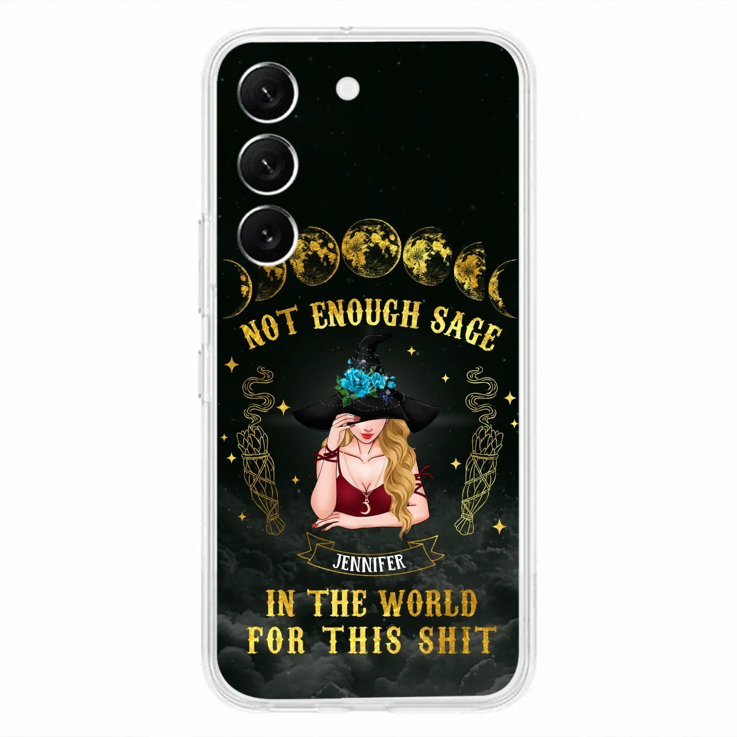Custom Personalized Witch Phone Case - Gift For Halloween/Witch - Not Enough Sage In The World - Case for iPhone/Samsung