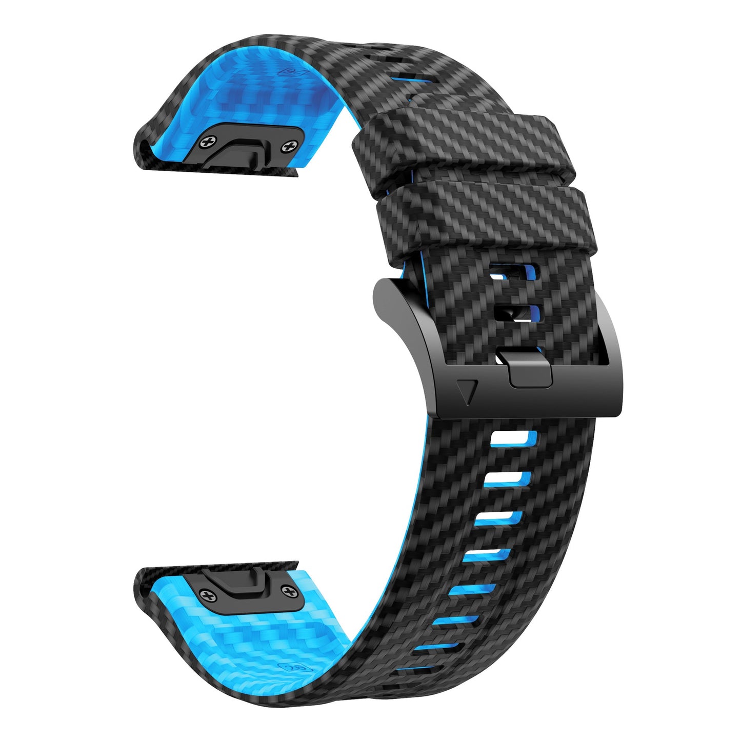 Silicone Watch Strap With Carbon Fiber Texture