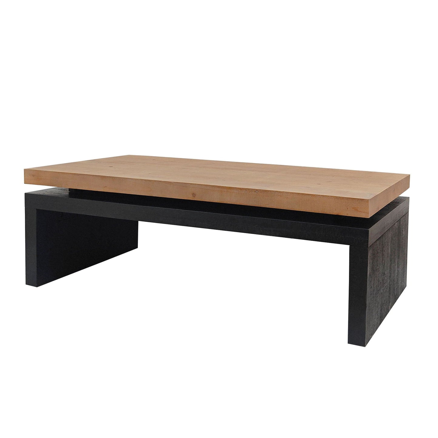 Coffee Table Rectangular Center Table For Living Room - Black / Natural / Multi / Natural Multi / Natural Wood / Natural Wood Wash