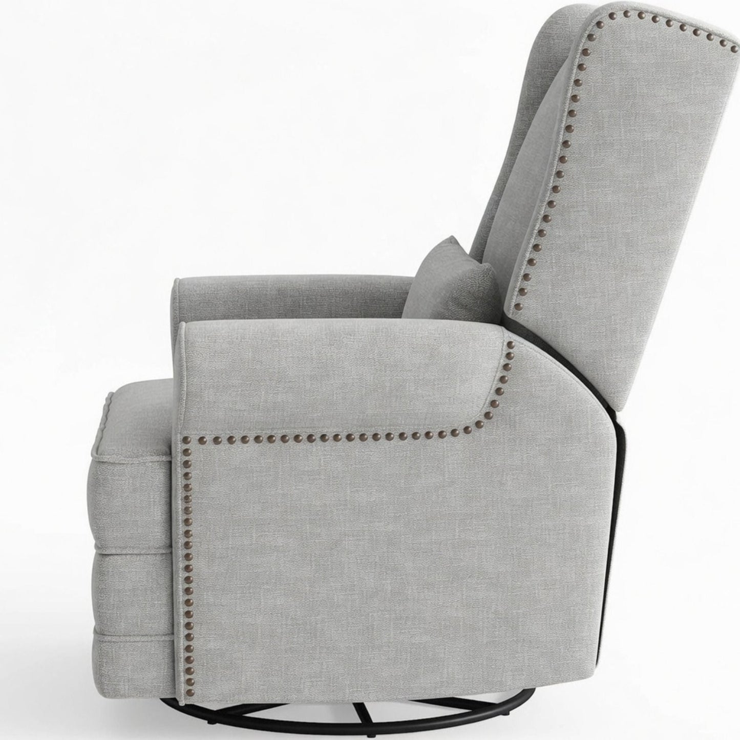 Extra Wide Swivel Recliner Glider Chair With Footrest