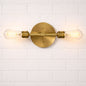 Reverie - Double Lights Bathroom Wall Sconce Over Mirror - Clear / Gold