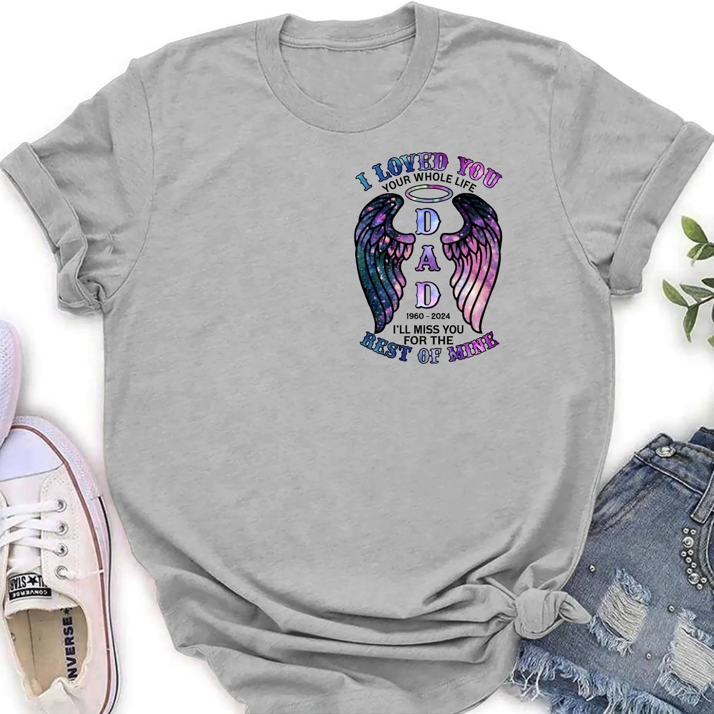 Personalized Memorial T-shirt/Hoodie - Memorial Gift Idea For Family Member - I Loved You Your Whole Life