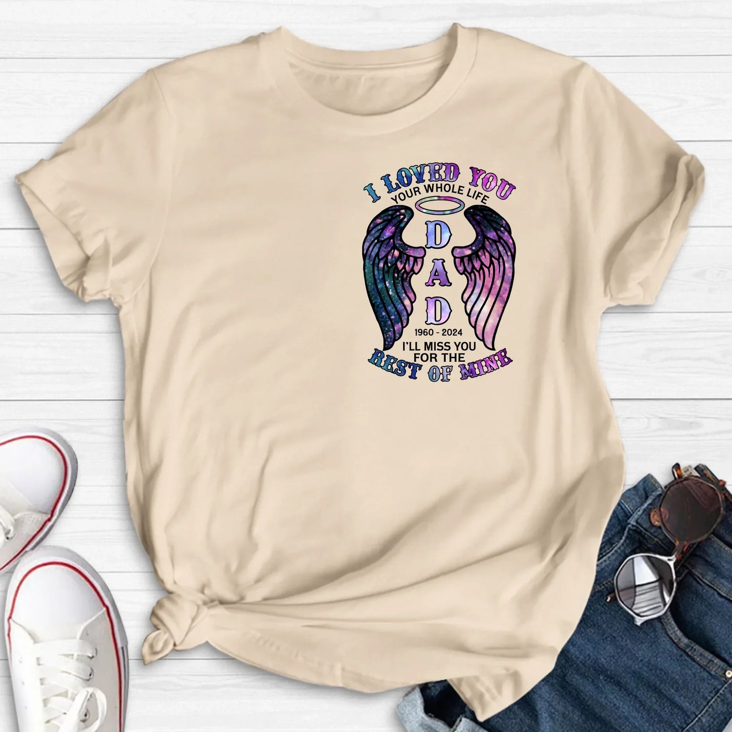 Personalized Memorial T-shirt/Hoodie - Memorial Gift Idea For Family Member - I Loved You Your Whole Life