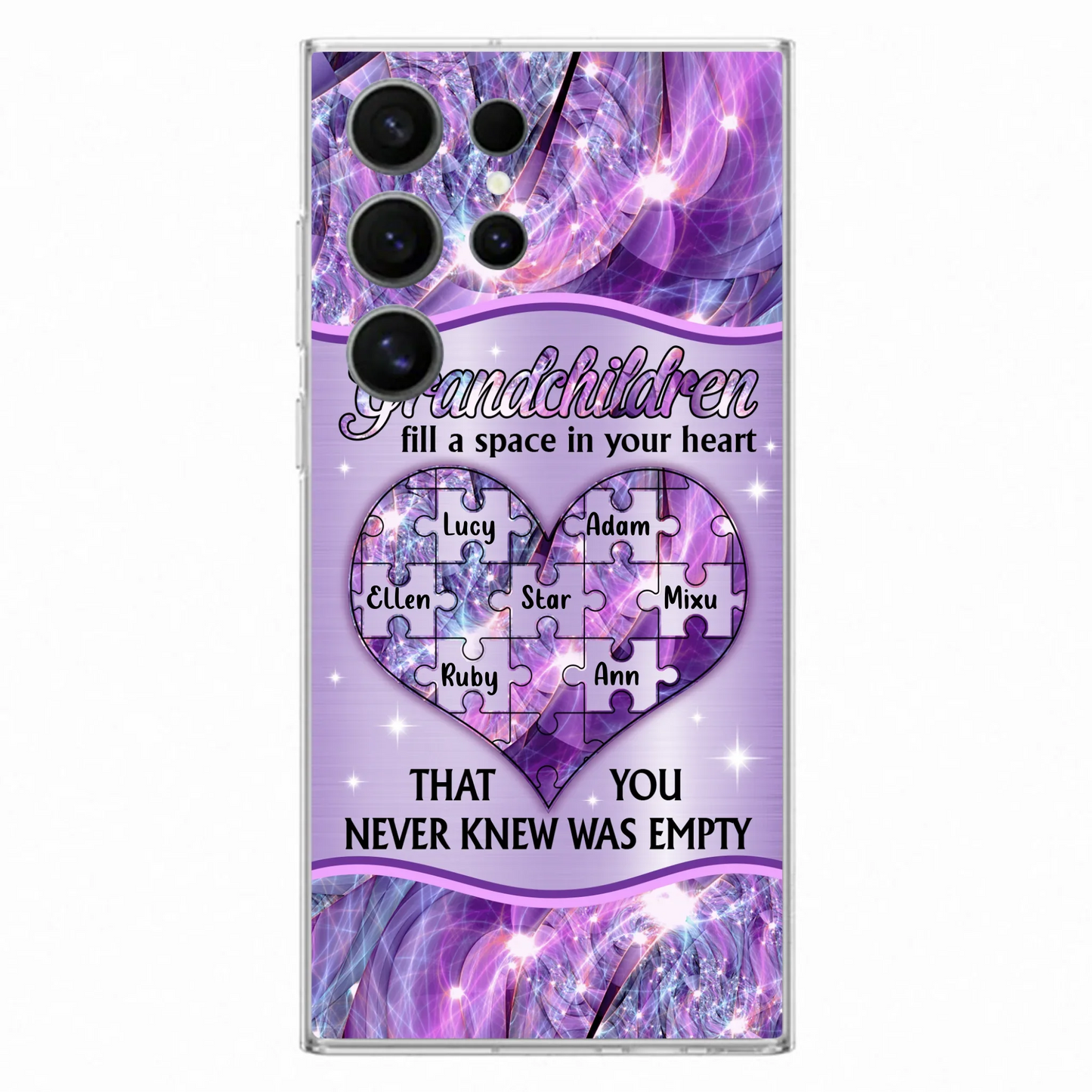 Custom Personalized Grandchildren Phone Case - Upto 7 Kids - Mother's Day Gift Idea For Grandma - Grandchildren Fill A Space In Your Heart That You Never Knew Was Empty - Case For iPhone And Samsung